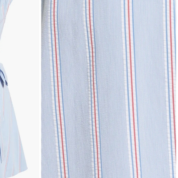 Vineyard Vines Nicholls StripeSeersucker Tie-Waist Dress Size 8 - Picture 5 of 5